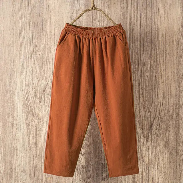 Chic Cotton Linen Casual Pants