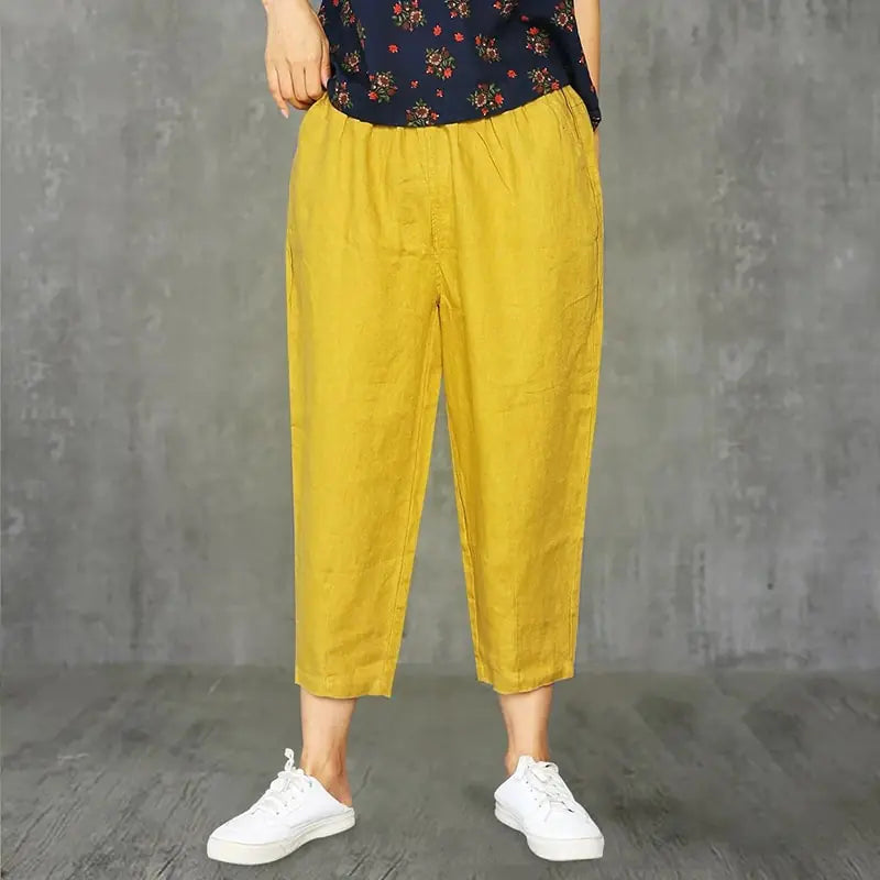 Chic Cotton Linen Casual Pants