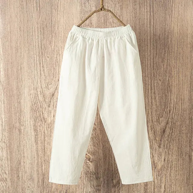 Chic Cotton Linen Casual Pants