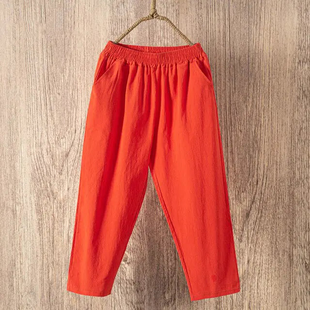 Chic Cotton Linen Casual Pants